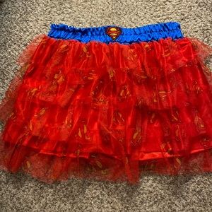 Superman/Superwoman Costume Skirt, One Size Fits Most, Gently Worn